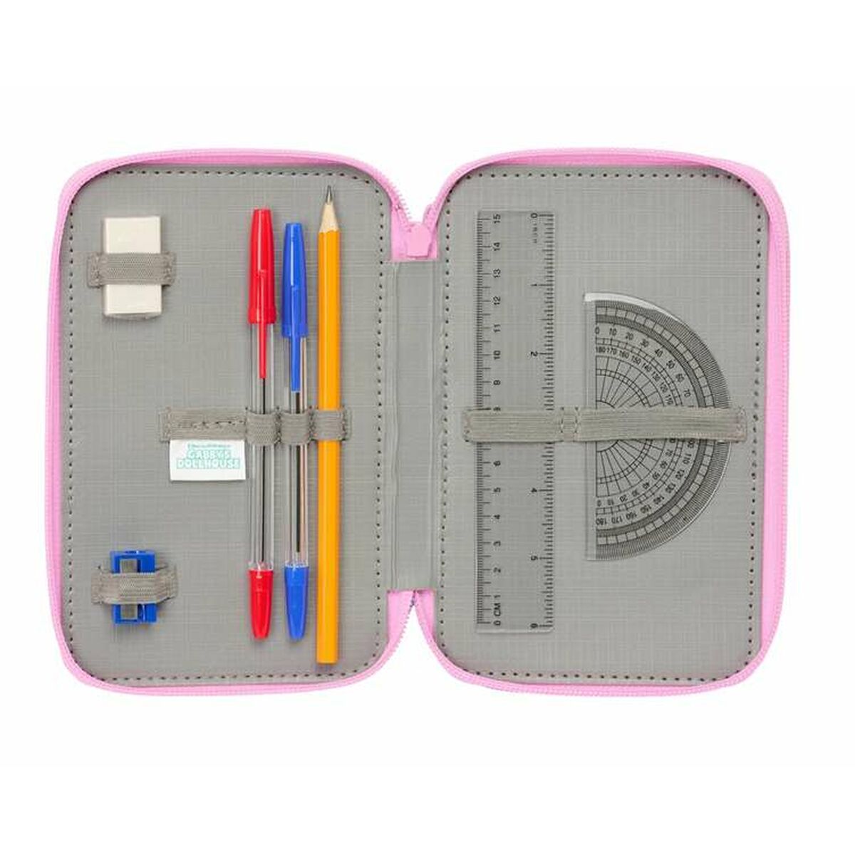 Penar Triplu Gabby's Dollhouse Albastru 12,5 x 19,5 x 5,5 cm 37 Piese - Birou și papetărie, Material școlar și educațional