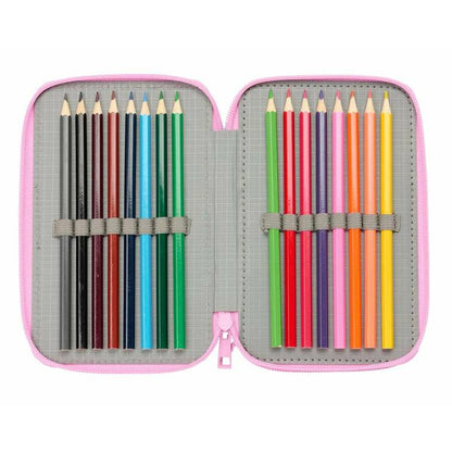 Penar Triplu Gabby's Dollhouse Albastru 12,5 x 19,5 x 5,5 cm 37 Piese - Birou și papetărie, Material școlar și educațional