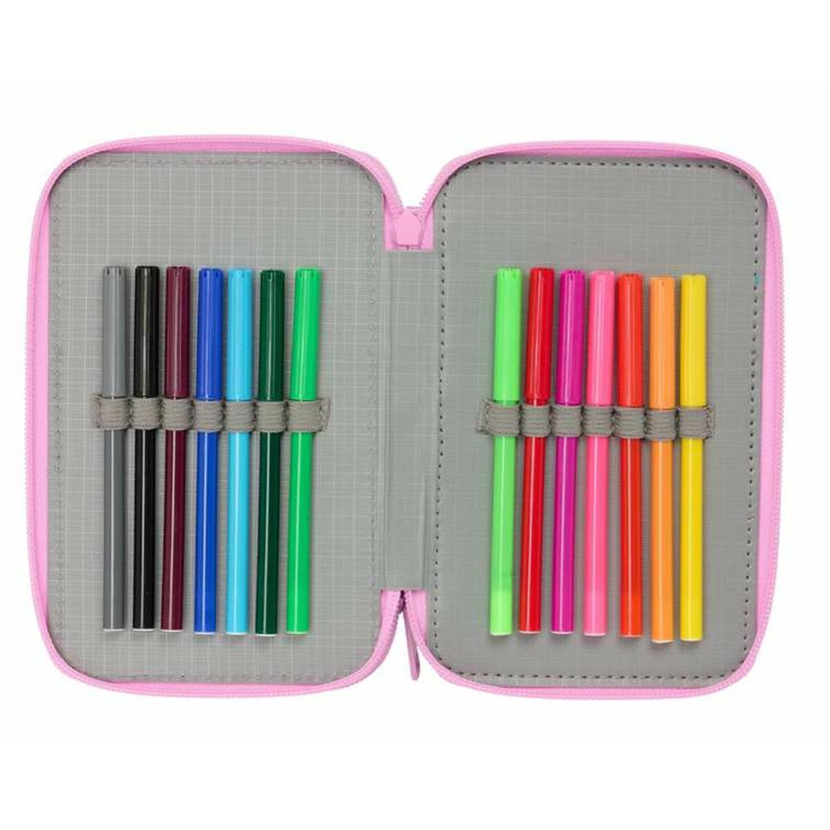 Penar Triplu Gabby's Dollhouse Albastru 12,5 x 19,5 x 5,5 cm 37 Piese - Birou și papetărie, Material școlar și educațional