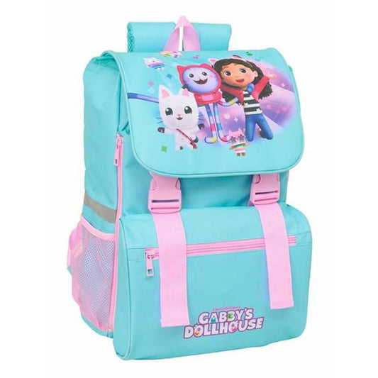 Ghiozdan Gabby's Dollhouse Albastru Roz 18,5 x 41 x 15 cm - Birou și papetărie, Material școlar și educațional