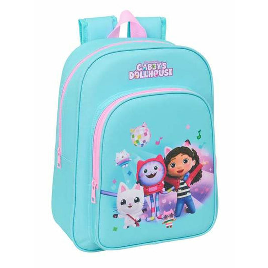 Ghiozdan Gabby's Dollhouse Albastru Roz 26 x 34 x 11 cm - Birou și papetărie, Material școlar și educațional