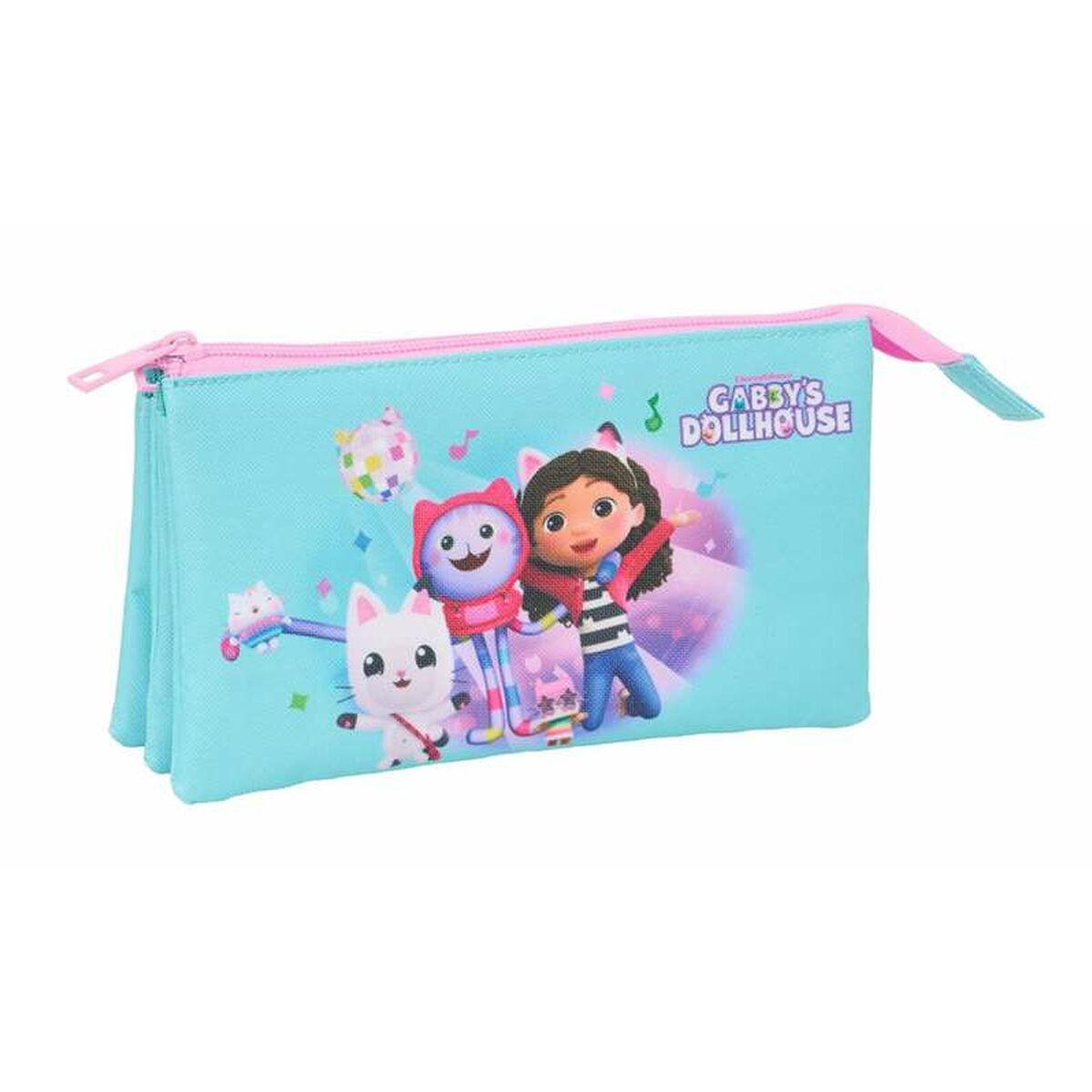 Penar triplu Gabby's Dollhouse Albastru 22 x 12 x 3 cm - Birou și papetărie, Material școlar și educațional