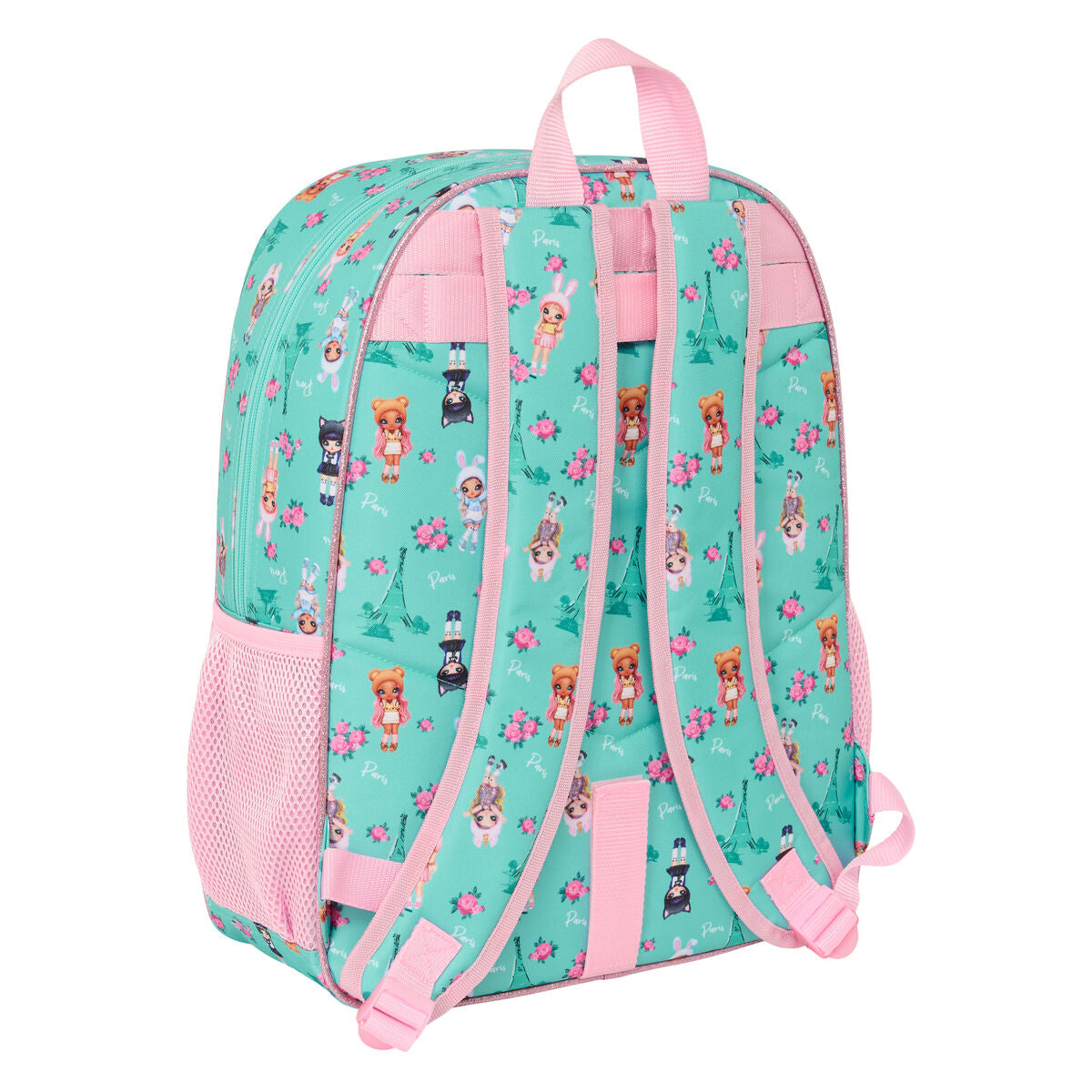 Ghiozdan Na!Na!Na! Surprise Bunny Roz Turquoise 33 x 42 x 14 cm - Birou și papetărie, Material școlar și educațional