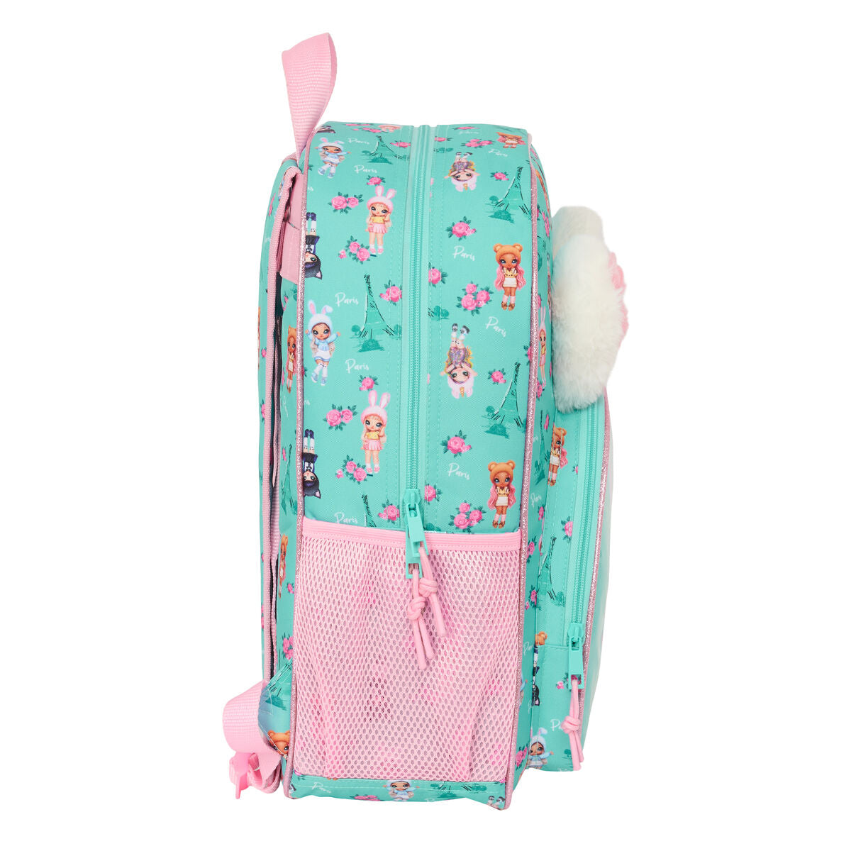 Ghiozdan Na!Na!Na! Surprise Bunny Roz Turquoise 33 x 42 x 14 cm - Birou și papetărie, Material școlar și educațional