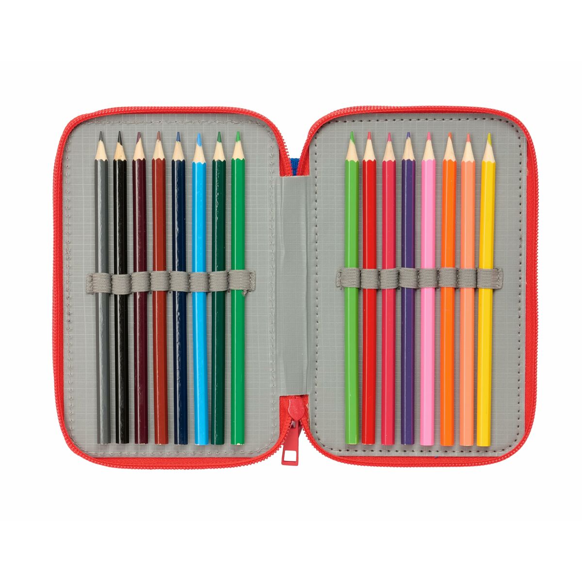 Penar Triplu Spidey Albastru 12,5 x 19,5 x 5,5 cm 37 Piese - Birou și papetărie, Material școlar și educațional