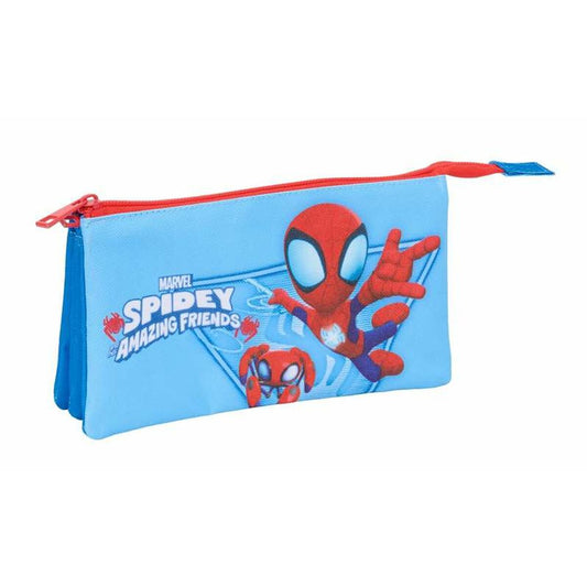 Penar triplu Spidey Albastru 22 x 12 x 3 cm - Birou și papetărie, Material școlar și educațional