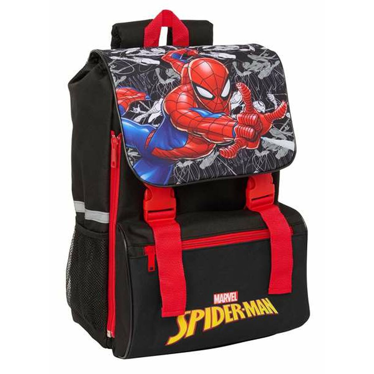 Ghiozdan Spider-Man Negru Roșu 18,5 x 41 x 15 cm - Birou și papetărie, Material școlar și educațional