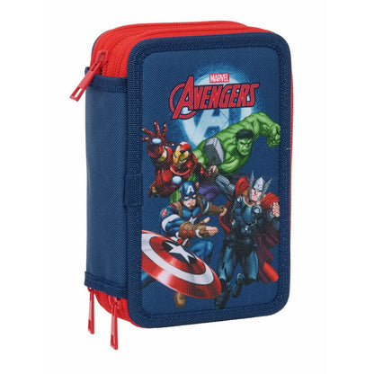Penar Triplu The Avengers Bleumarin 12,5 x 19,5 x 5,5 cm 37 Piese - Birou și papetărie, Material școlar și educațional