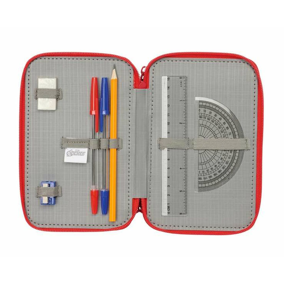 Penar Triplu The Avengers Bleumarin 12,5 x 19,5 x 5,5 cm 37 Piese - Birou și papetărie, Material școlar și educațional