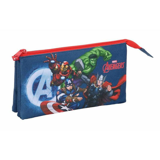 Penar triplu The Avengers Bleumarin 22 x 12 x 3 cm - Birou și papetărie, Material școlar și educațional