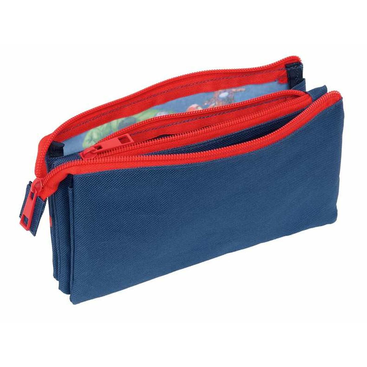 Penar triplu The Avengers Bleumarin 22 x 12 x 3 cm - Birou și papetărie, Material școlar și educațional
