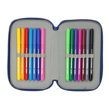Geantă Universală F.C. Barcelona Bleumarin 12.5 x 19.5 x 4 cm 29 Piese - Birou și papetărie, Material școlar și educațional