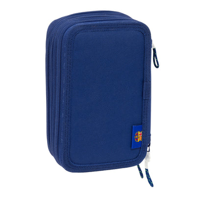 Penar Triplu F.C. Barcelona Bleumarin 12,5 x 19,5 x 5,5 cm 37 Piese - Birou și papetărie, Material școlar și educațional