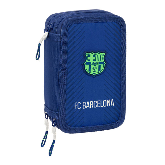 Penar Triplu F.C. Barcelona Bleumarin 12,5 x 19,5 x 5,5 cm 37 Piese - Birou și papetărie, Material școlar și educațional