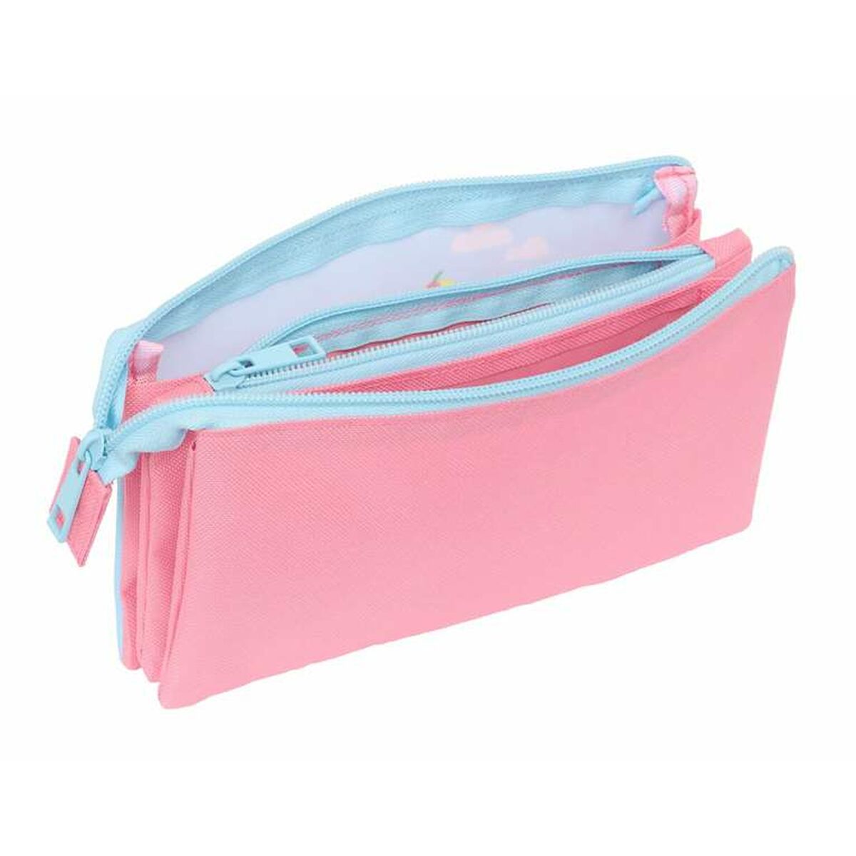 Penar triplu Peppa Pig Albastru 22 x 12 x 3 cm - Birou și papetărie, Material școlar și educațional