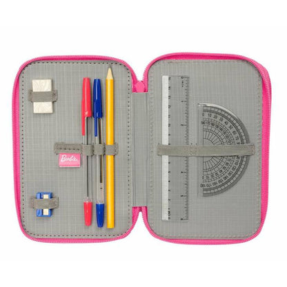 Penar Triplu Barbie Roz 12,5 x 19,5 x 5,5 cm 37 Piese - Birou și papetărie, Material școlar și educațional