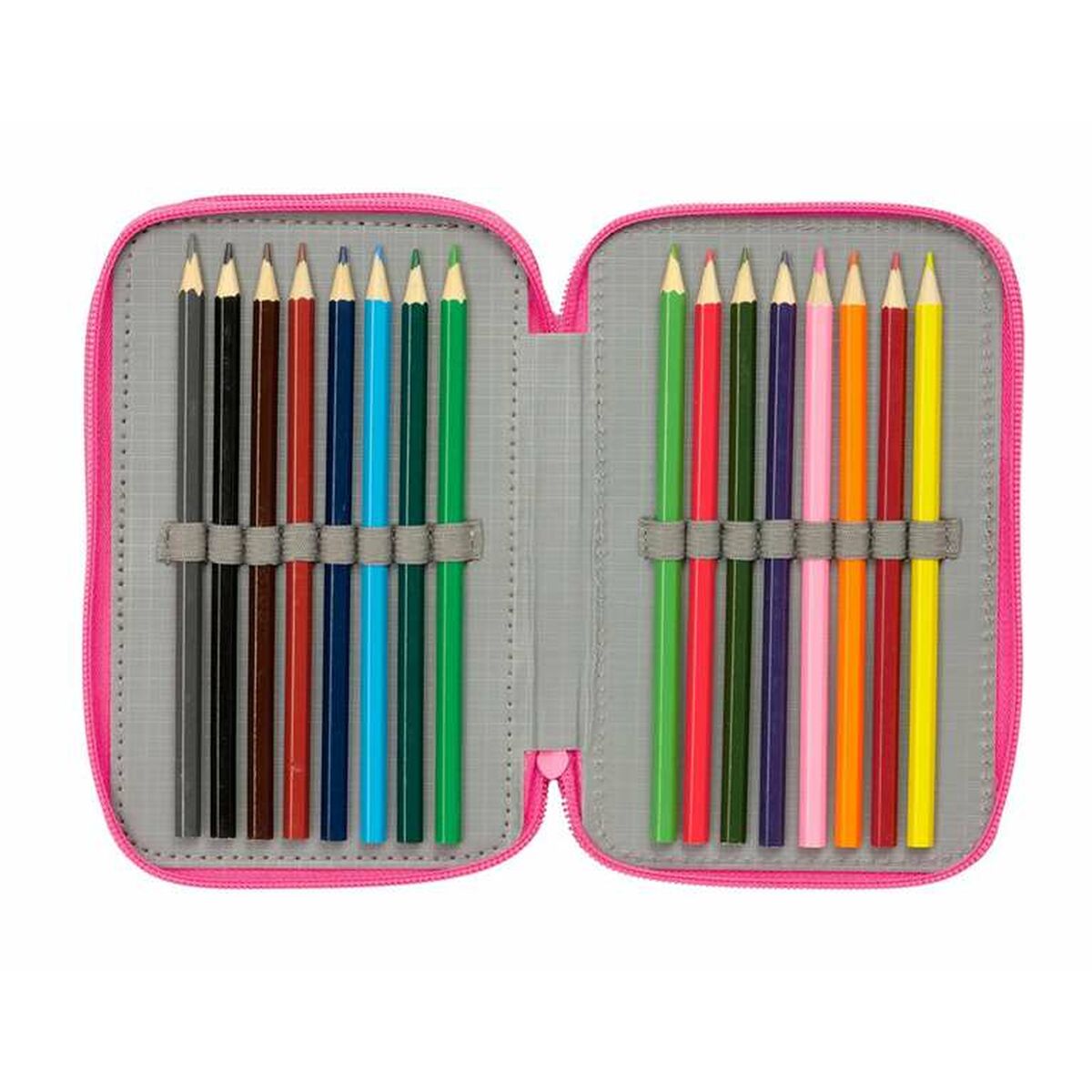 Penar Triplu Barbie Roz 12,5 x 19,5 x 5,5 cm 37 Piese - Birou și papetărie, Material școlar și educațional
