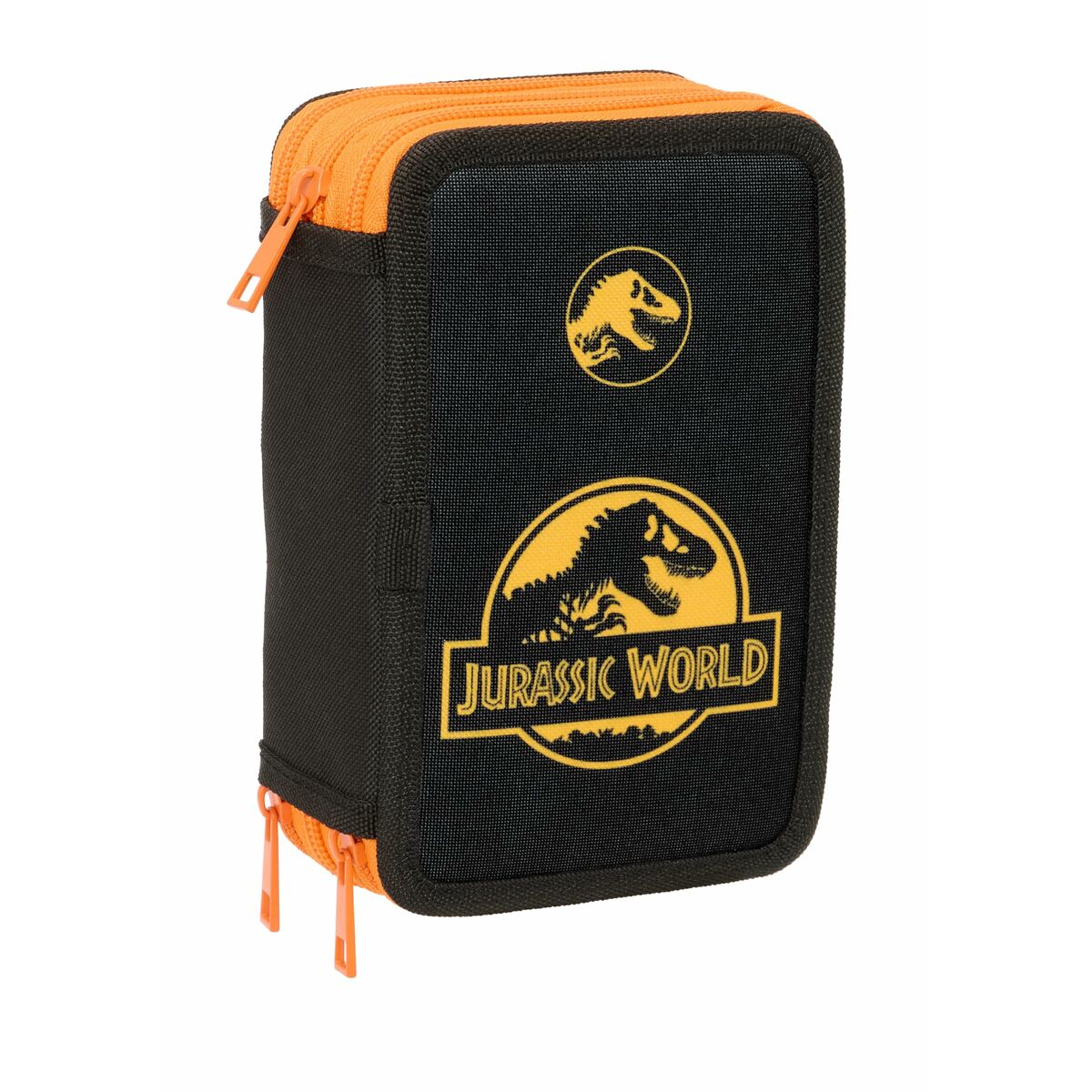 Penar Triplu Jurassic World Negru 12,5 x 19,5 x 5,5 cm 37 Piese - Birou și papetărie, Material școlar și educațional
