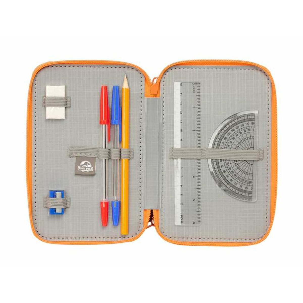 Penar Triplu Jurassic World Negru 12,5 x 19,5 x 5,5 cm 37 Piese - Birou și papetărie, Material școlar și educațional