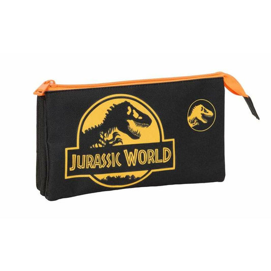 Penar triplu Jurassic World Negru 22 x 12 x 3 cm - Birou și papetărie, Material școlar și educațional