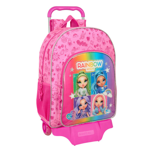 Ghiozdan cu Roți Rainbow High Shine Multicolor 33 x 42 x 14 cm - Birou și papetărie, Material școlar și educațional