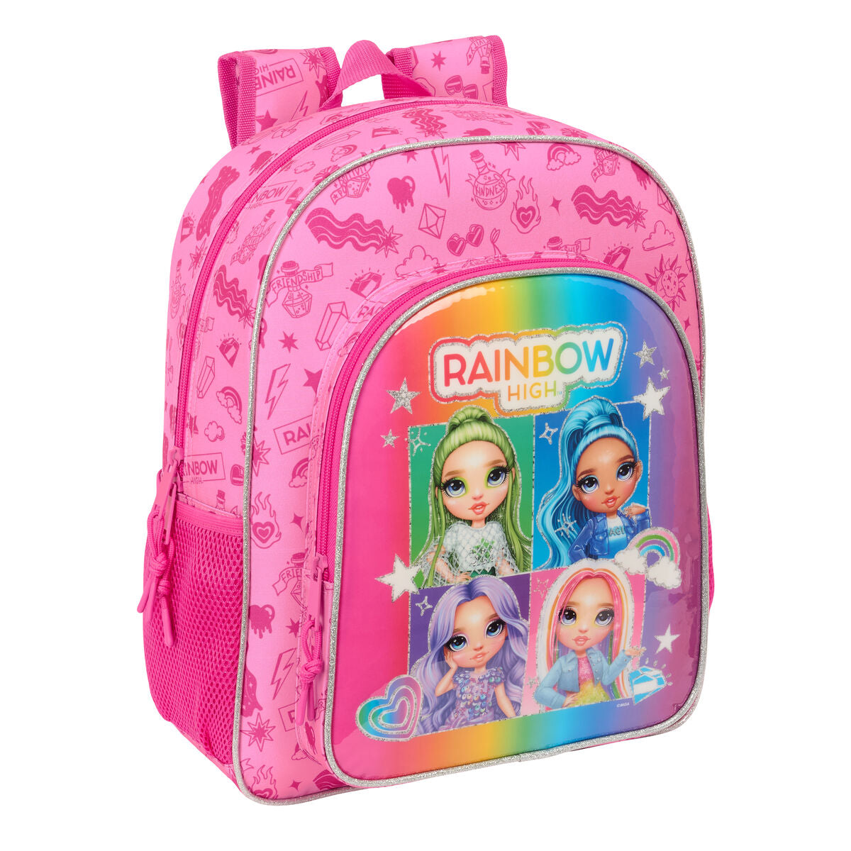 Ghiozdan Rainbow High Shine Multicolor 32 x 38 x 12 cm - Birou și papetărie, Material școlar și educațional