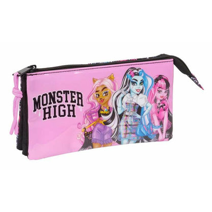 Penar triplu Monster High 22 x 12 x 3 cm - Birou și papetărie, Material școlar și educațional