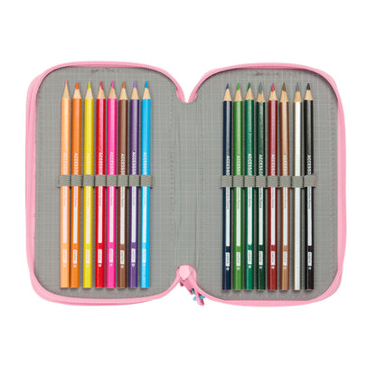 Penar cu Accesorii Barbie Painterly Roz Albastru celest 12,5 x 19,5 x 5,5 cm 37 Piese - Birou și papetărie, Material școlar și educațional