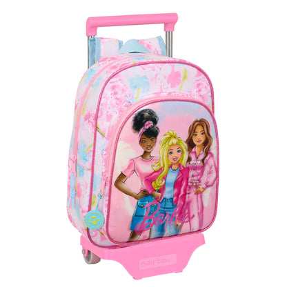 Ghiozdan cu Roți Barbie Painterly Roz Albastru celest 26 x 11 x 67 cm 26 x 34 x 11 cm - Birou și papetărie, Material școlar și educațional