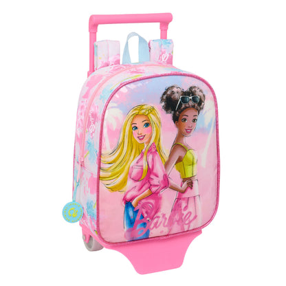 Ghiozdan cu Roți Barbie Painterly Roz Albastru celest 22 x 27 x 10 cm - Birou și papetărie, Material școlar și educațional