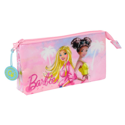 Penar triplu Barbie Painterly Roz Albastru celest 22 x 12 x 3 cm - Birou și papetărie, Material școlar și educațional