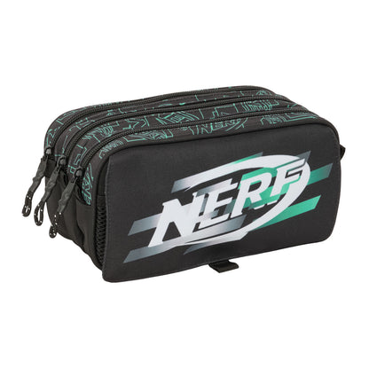 Penar triplu Nerf Game Negru 21,5 x 10 x 8 cm - Birou și papetărie, Material școlar și educațional