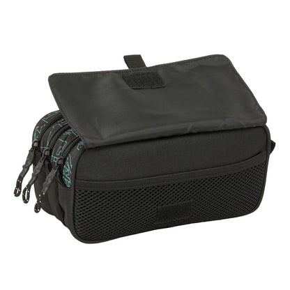 Penar triplu Nerf Game Negru 21,5 x 10 x 8 cm - Birou și papetărie, Material școlar și educațional