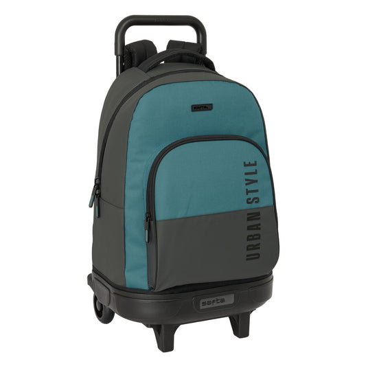 Ghiozdan cu Roți Safta Urban style Albastru Gri 33 x 45 x 22 cm - Birou și papetărie, Material școlar și educațional