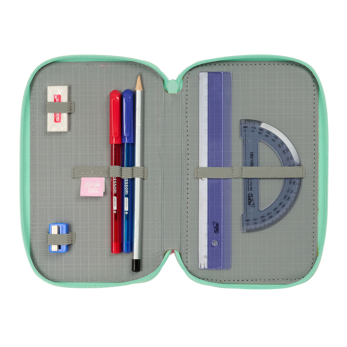 Geantă Universală Glow Lab Amazing 12,5 x 19,5 x 5,5 cm 37 Piese - Birou și papetărie, Material școlar și educațional
