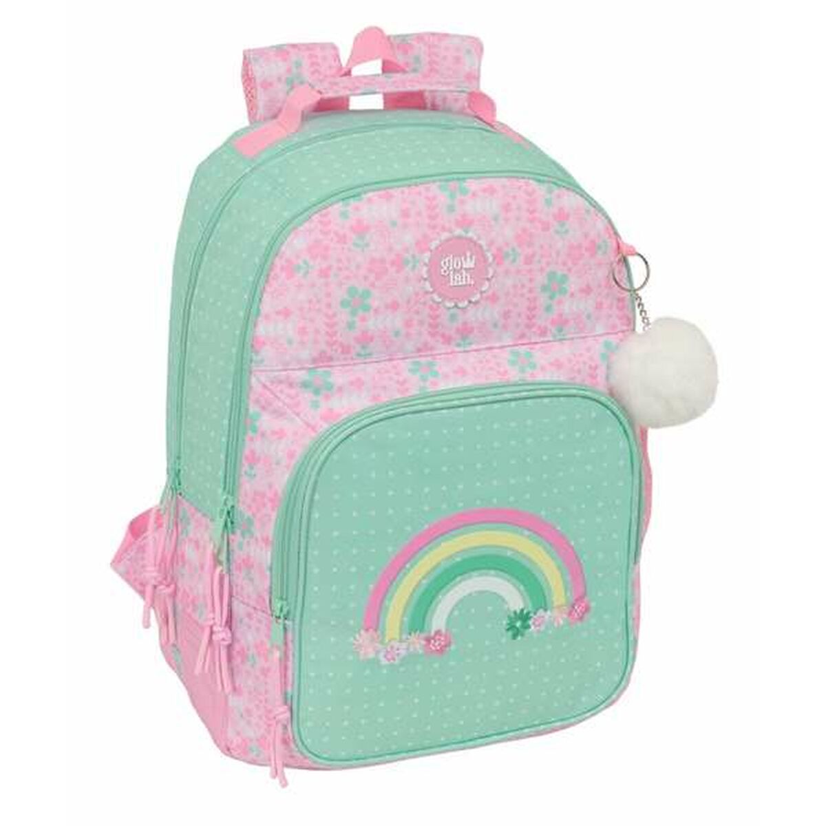 Ghiozdan Glow Lab Amazing Verde Roz 32 x 42 x 15 cm - Birou și papetărie, Material școlar și educațional