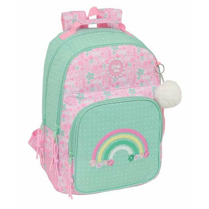Ghiozdan Glow Lab Amazing Verde Roz 32 x 42 x 15 cm - Birou și papetărie, Material școlar și educațional