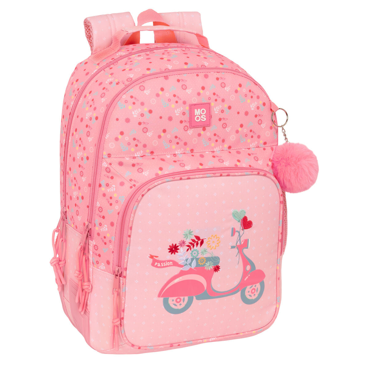 Ghiozdan Moos Passion Multicolor 32 x 42 x 15 cm - Birou și papetărie, Material școlar și educațional