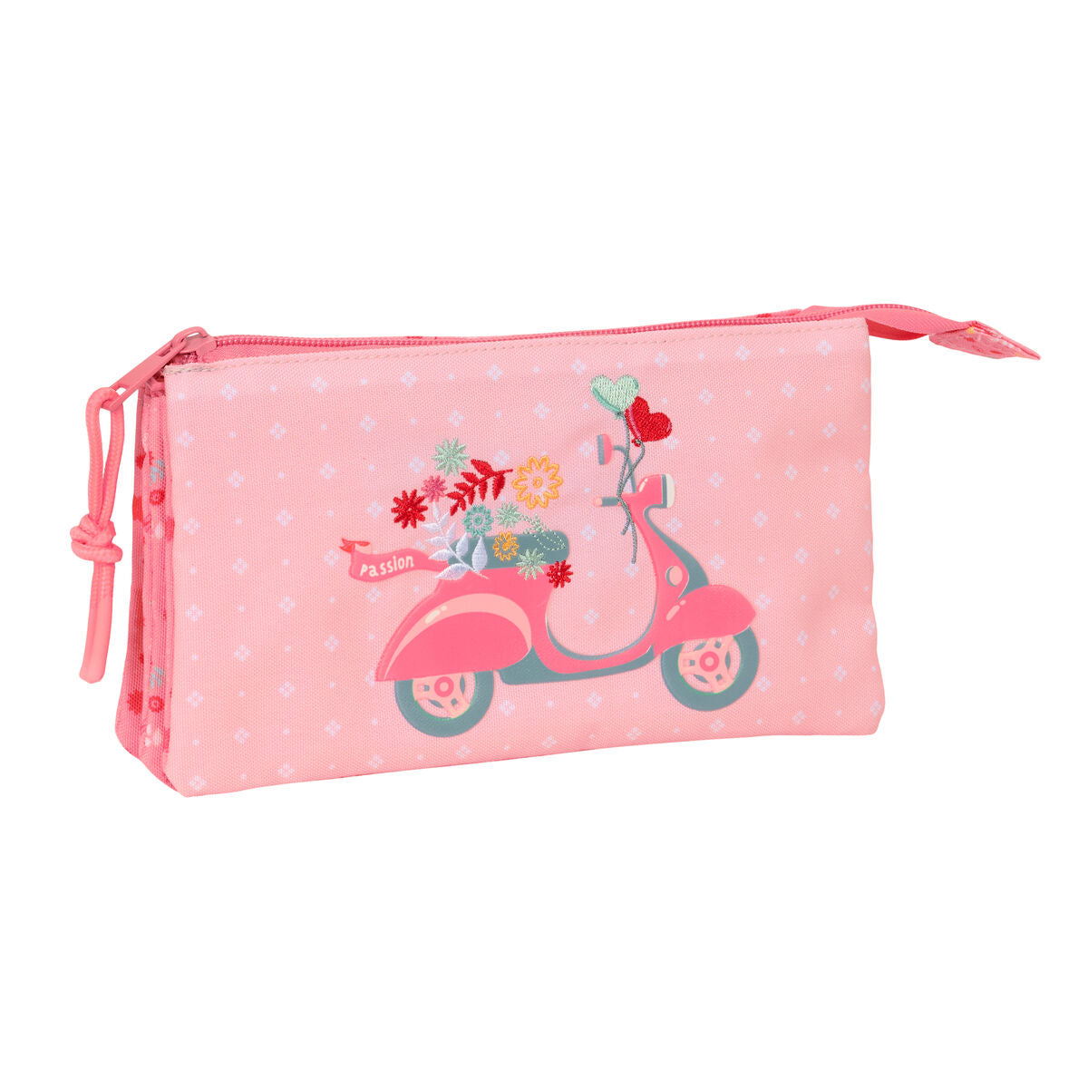 Penar triplu Moos Passion Multicolor 22 x 12 x 3 cm - Birou și papetărie, Material școlar și educațional