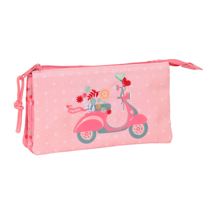 Penar triplu Moos Passion Multicolor 22 x 12 x 3 cm - Birou și papetărie, Material școlar și educațional