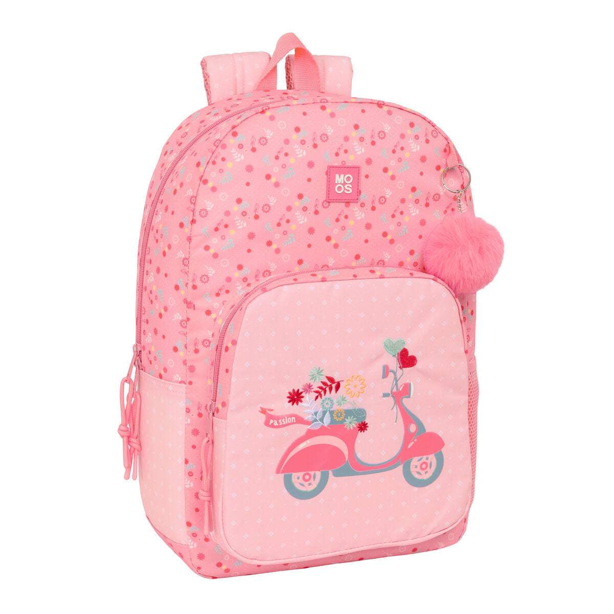 Ghiozdan Moos Passion Multicolor 30 x 46 x 14 cm - Birou și papetărie, Material școlar și educațional