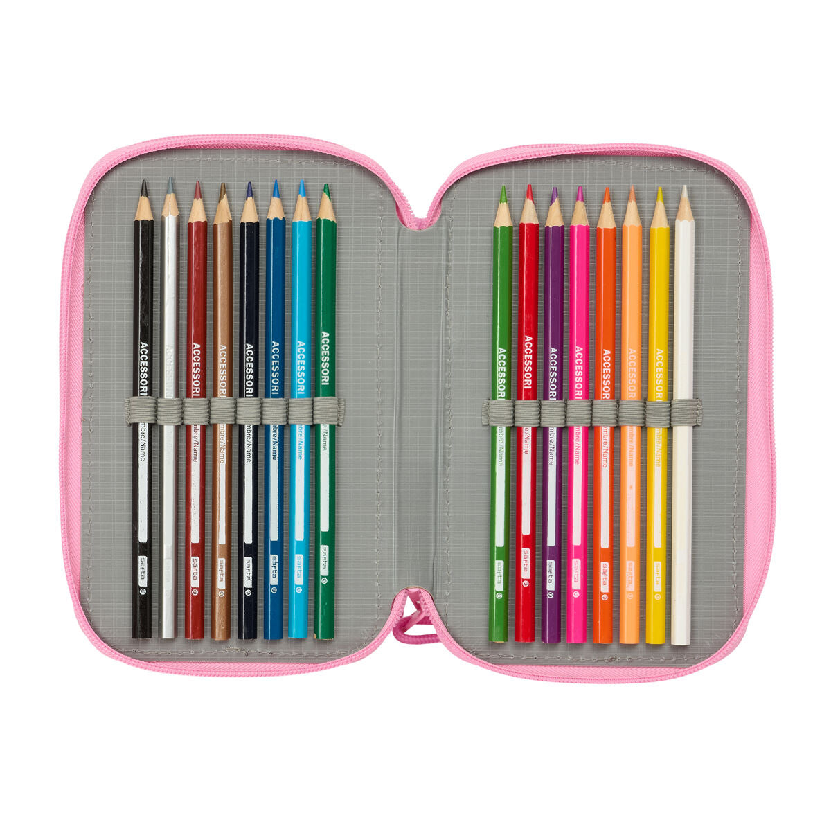Geantă Universală BlackFit8 Smile Albastru Roz 12,5 x 19,5 x 5,5 cm 37 Piese - Birou și papetărie, Material școlar și educațional