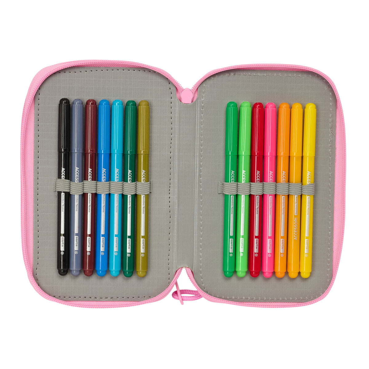 Geantă Universală BlackFit8 Smile Albastru Roz 12,5 x 19,5 x 5,5 cm 37 Piese - Birou și papetărie, Material școlar și educațional