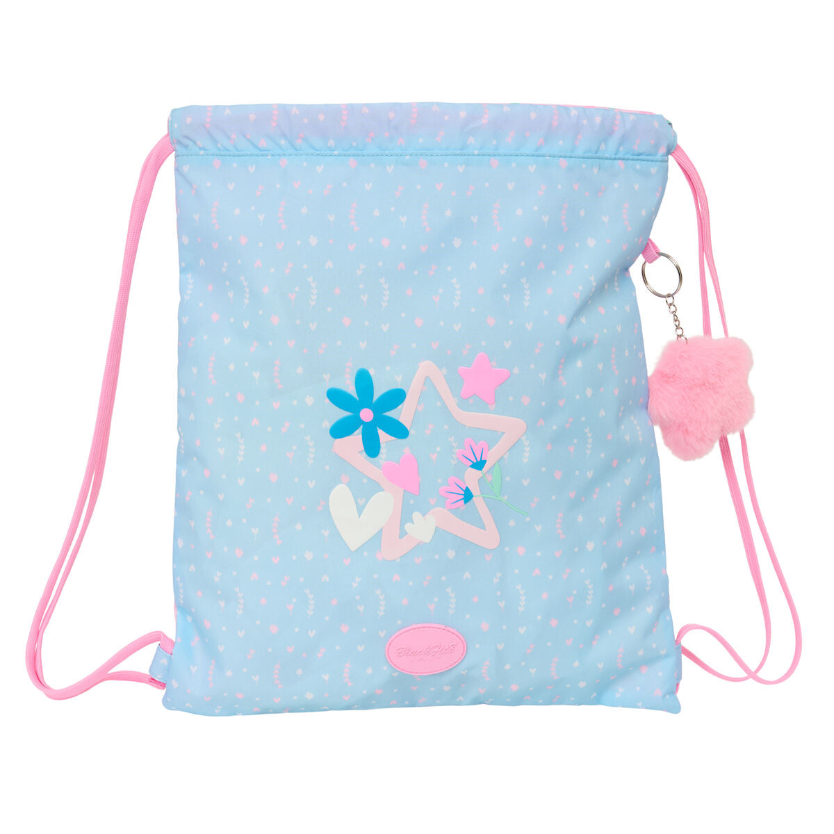 Geantă Rucsac cu Bretele BlackFit8 Smile Albastru Roz 35 x 40 x 1 cm - Birou și papetărie, Material școlar și educațional