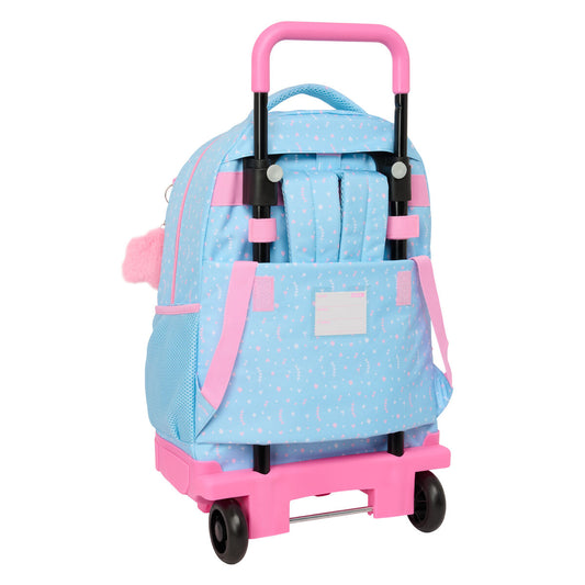 Ghiozdan cu Roți BlackFit8 Smile Albastru Roz 33 x 45 x 22 cm - Birou și papetărie, Material școlar și educațional