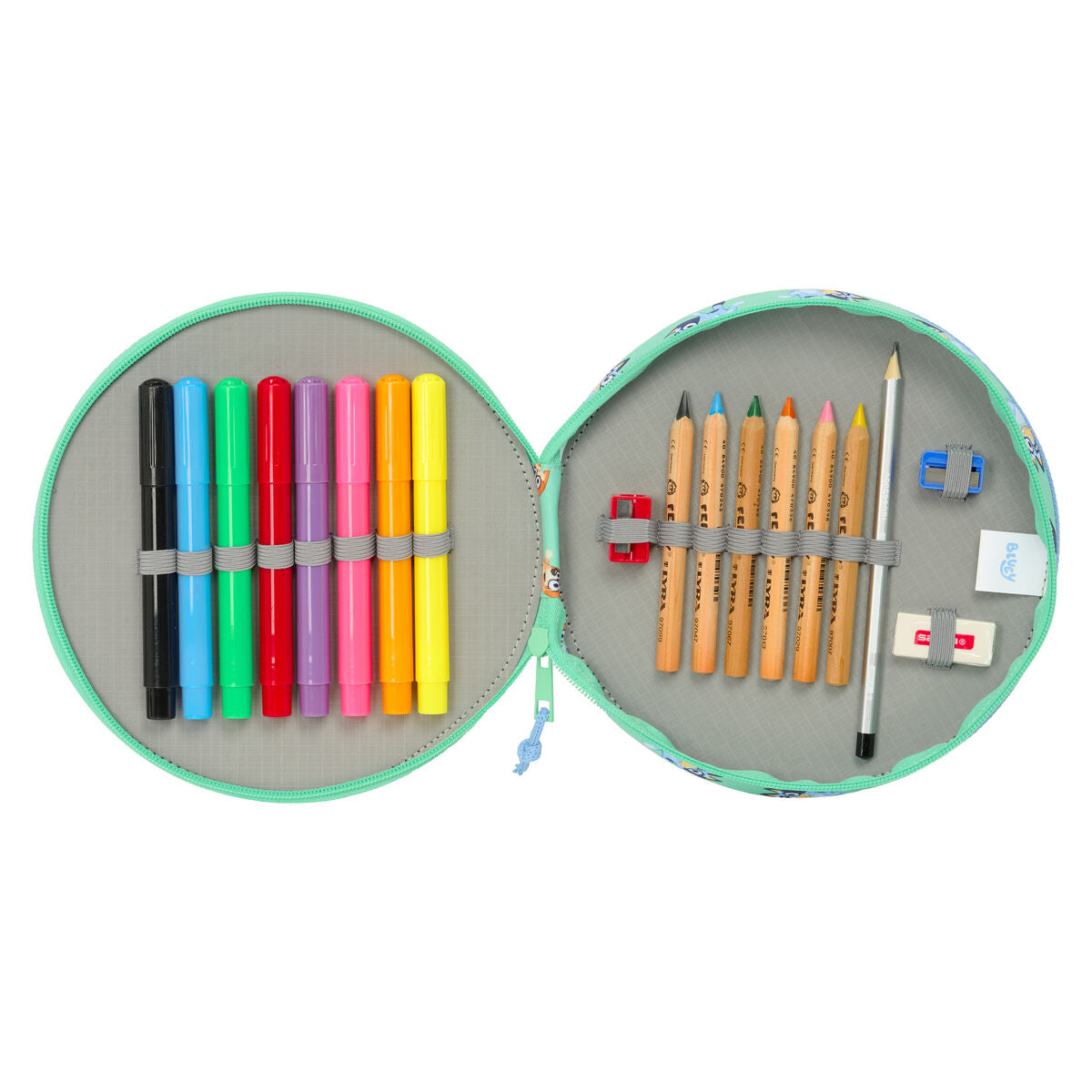 Geantă Universală Bluey Sisters Acvamarin 18 Piese - Birou și papetărie, Material școlar și educațional