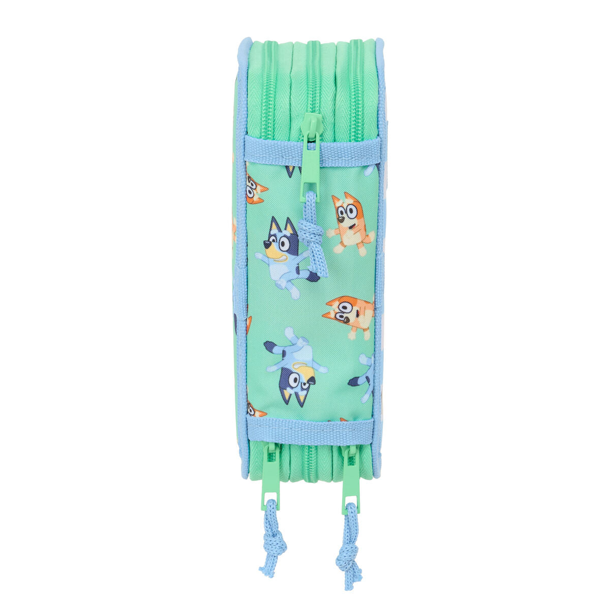 Penar triplu Bluey Sisters Verde Apă 12,5 x 19,5 x 5,5 cm 37 Piese - Birou și papetărie, Material școlar și educațional