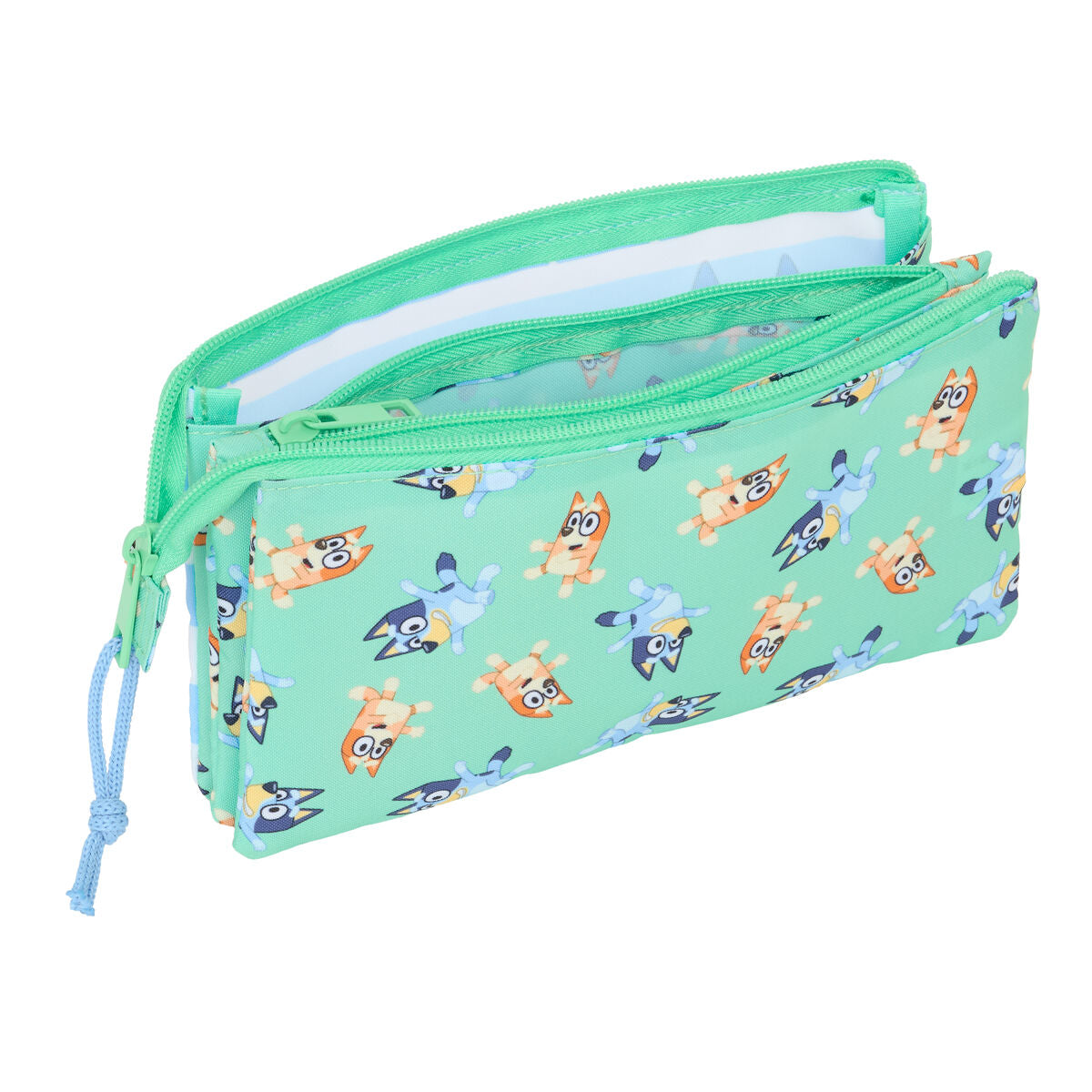 Penar triplu Bluey Sisters Verde 22 x 12 x 3 cm - Birou și papetărie, Material școlar și educațional