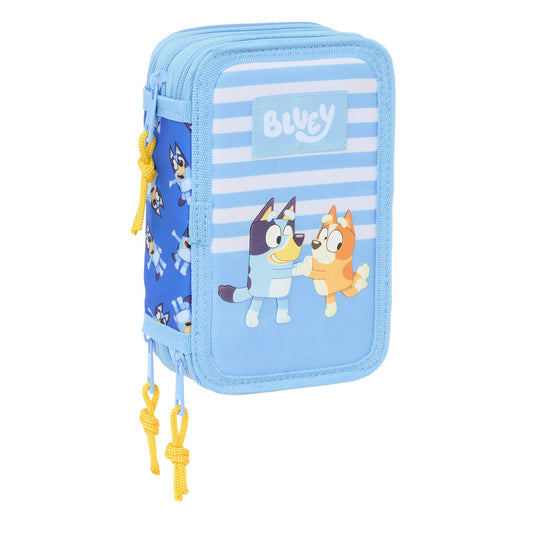 Penar Triplu Bluey Let's play Albastru 12,5 x 19,5 x 5,5 cm 37 Piese - Birou și papetărie, Material școlar și educațional