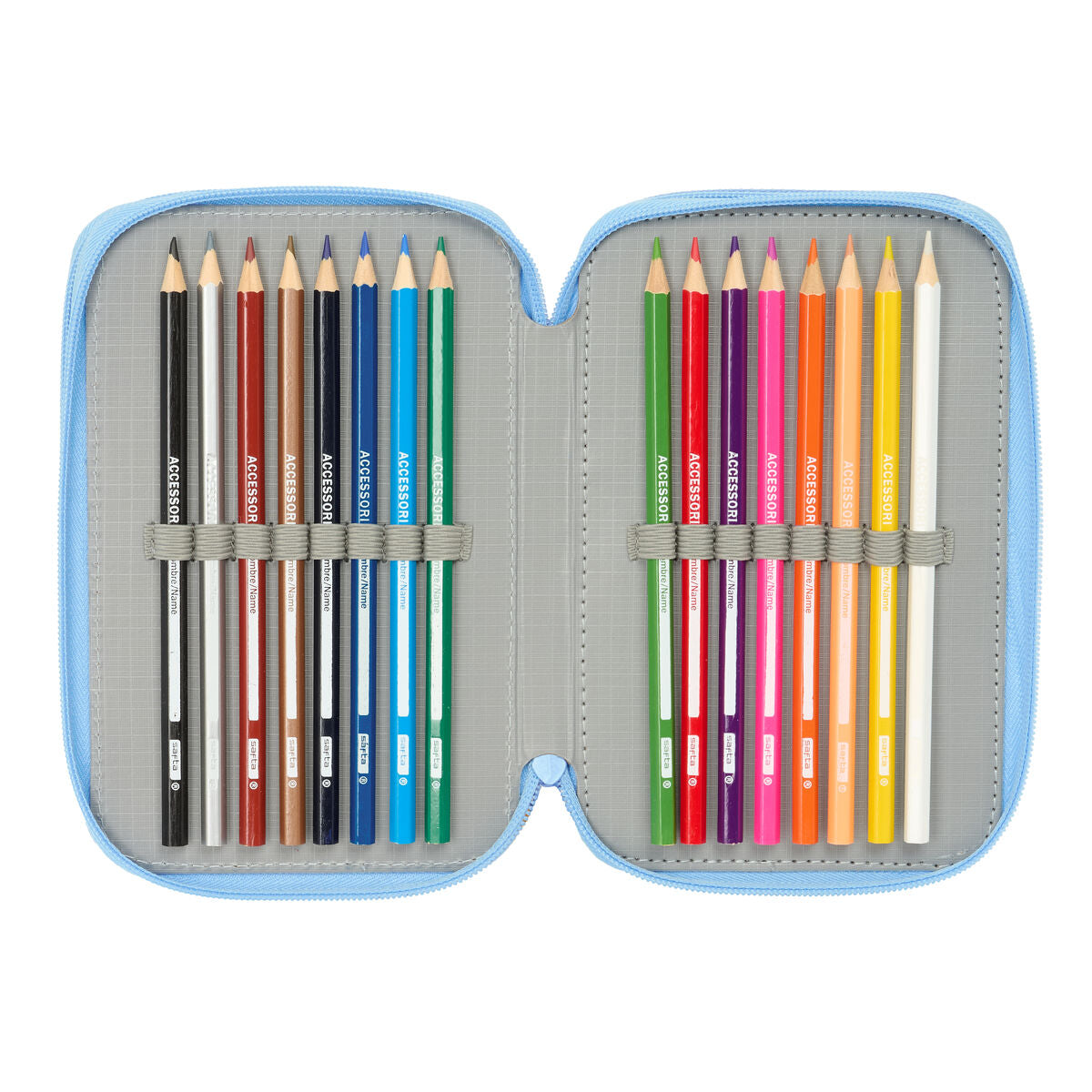 Penar Triplu Bluey Let's play Albastru 12,5 x 19,5 x 5,5 cm 37 Piese - Birou și papetărie, Material școlar și educațional